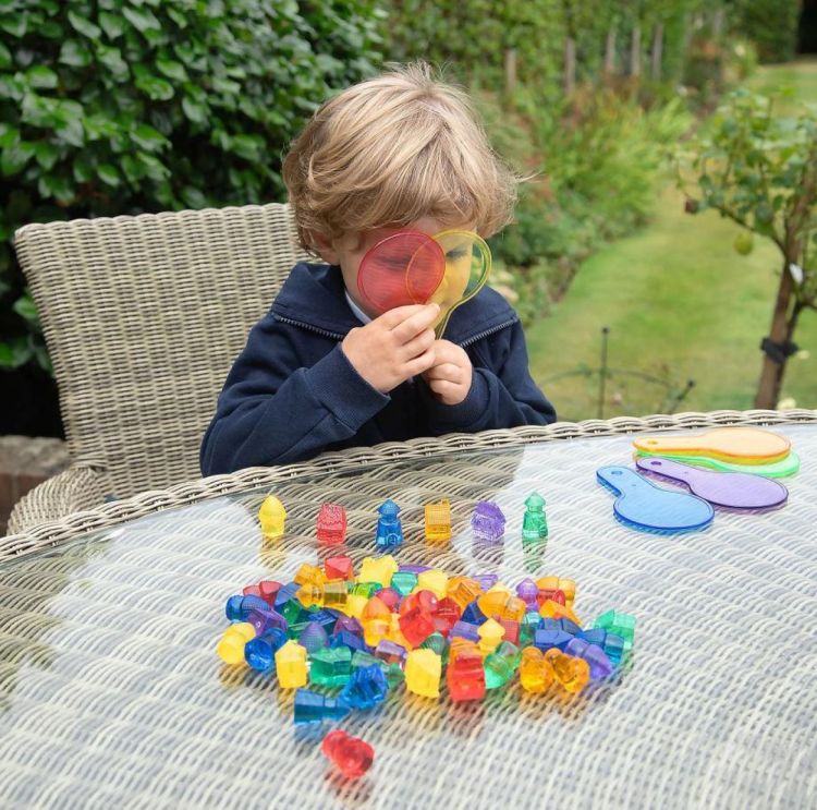 TickiT Transparante Sorteerfiguren Huisjes (73151) - SPADT - speelgoed met advies