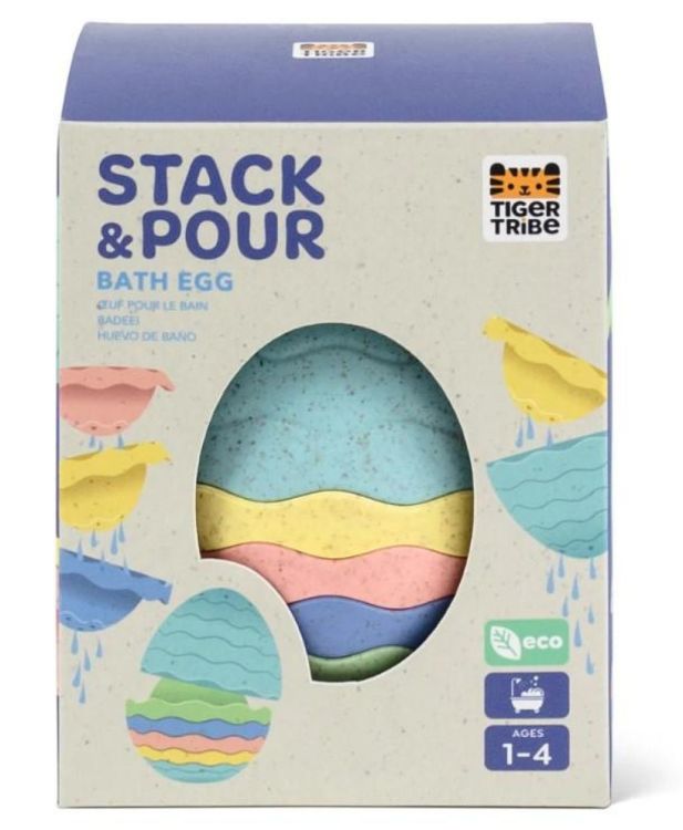 Tiger Tribe Badspeeltje Stapelen 'Bath Egg' ECO (TT1537) - SPADT - speelgoed met advies