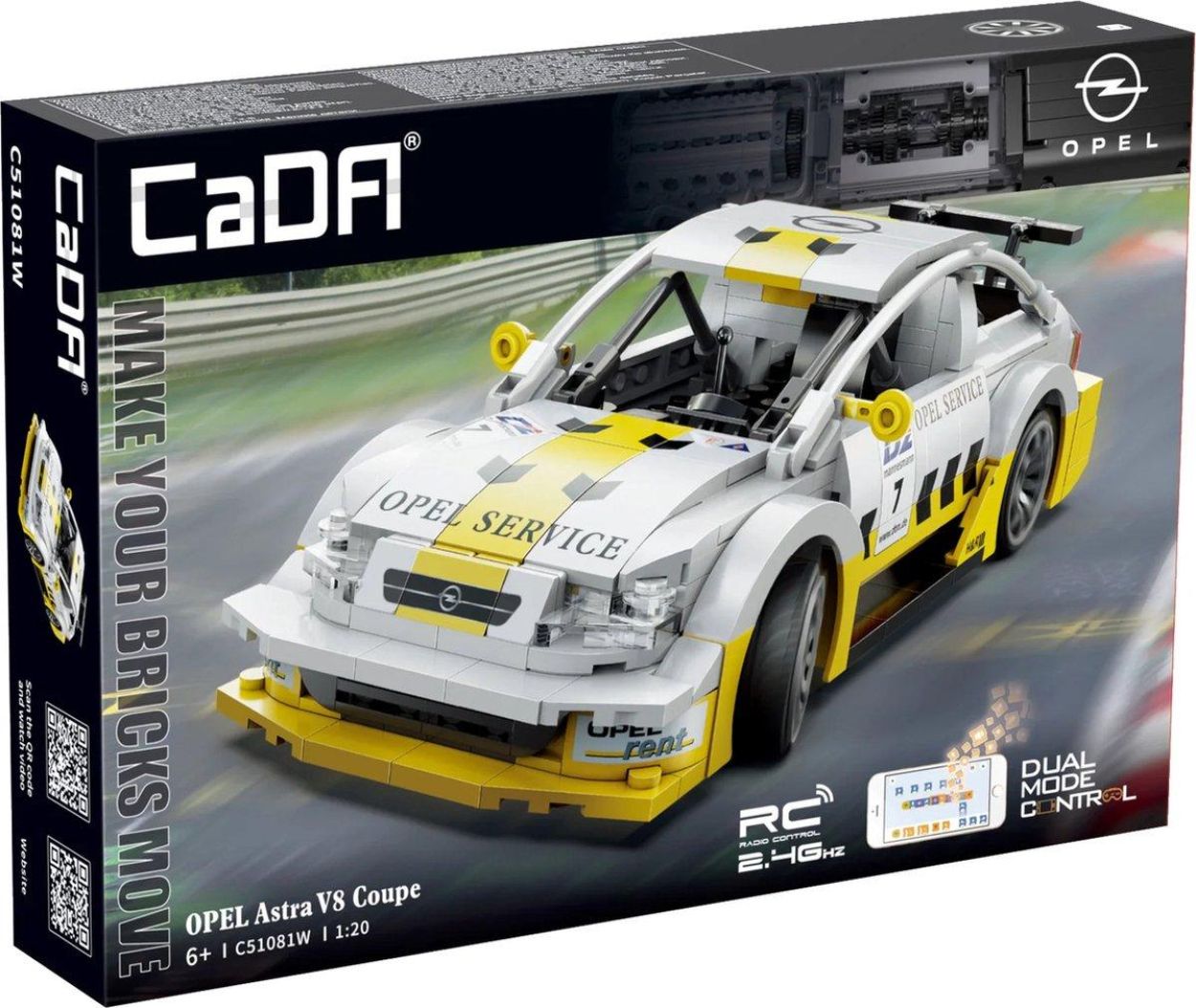 CaDA Opel Astra V8 Coupe (1:20) (CDC51081W) - SPADT - speelgoed met advies