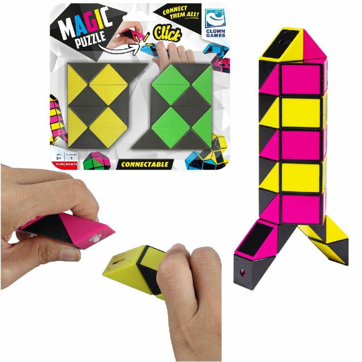 Clown Games Magic Puzzle Connectable 2x12 (CLG-2005439) - SPADT - speelgoed met advies
