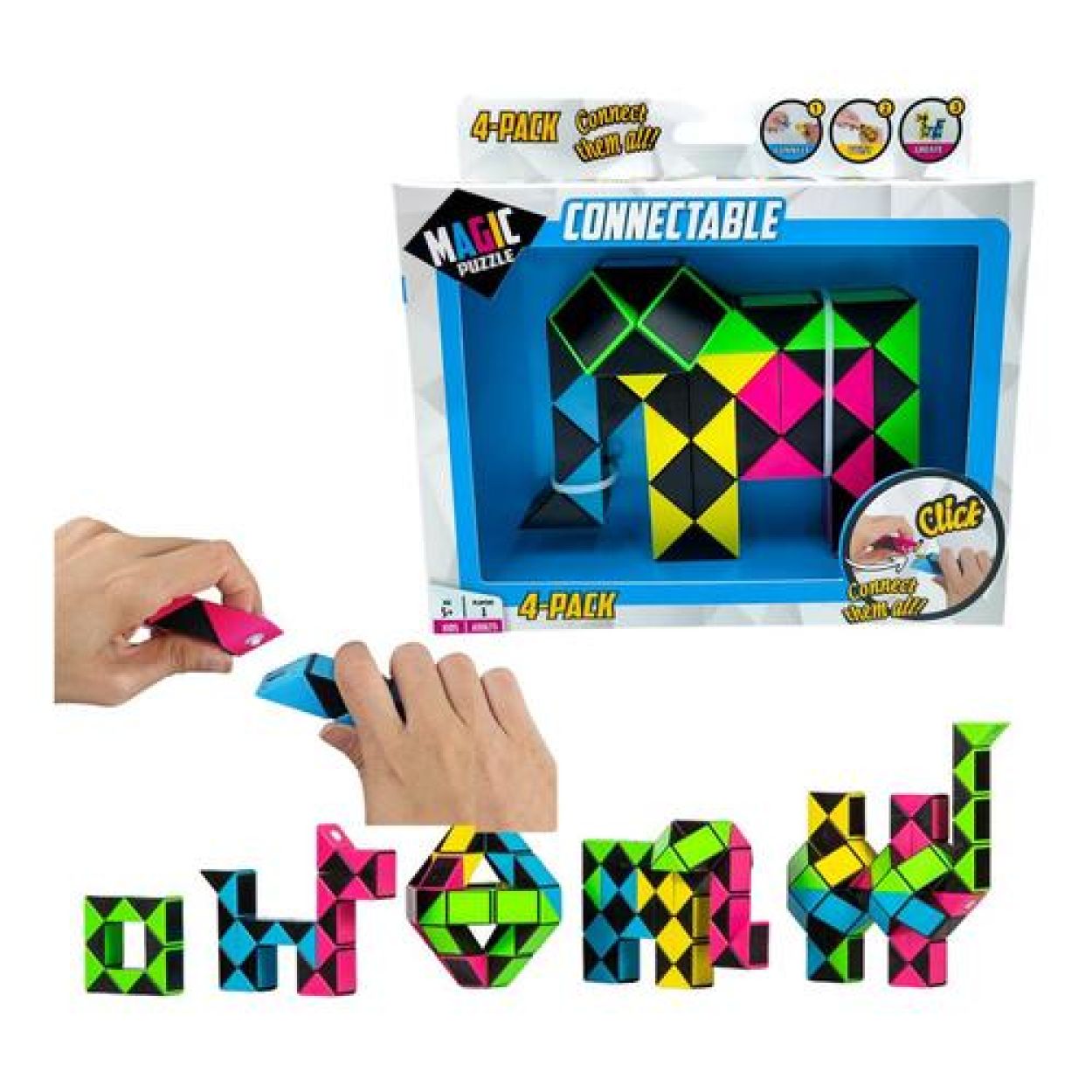 Clown Games Magic Puzzle Connectable 4 pack (CLG-2015950) - SPADT - speelgoed met advies