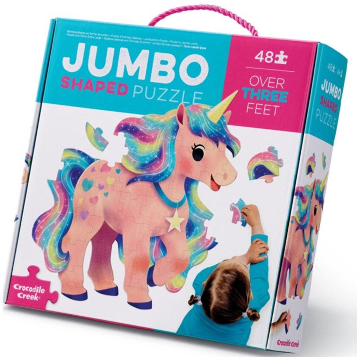 Crocodile Creek Jumbo Vormenpuzzel 'Eenhoorn' (CC29702) - SPADT - speelgoed met advies