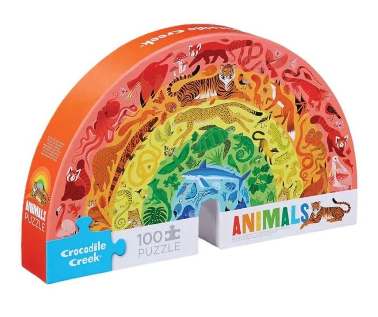 Crocodile Creek Puzzel 'Rainbow Animals' (100) (CC79151) - SPADT - speelgoed met advies