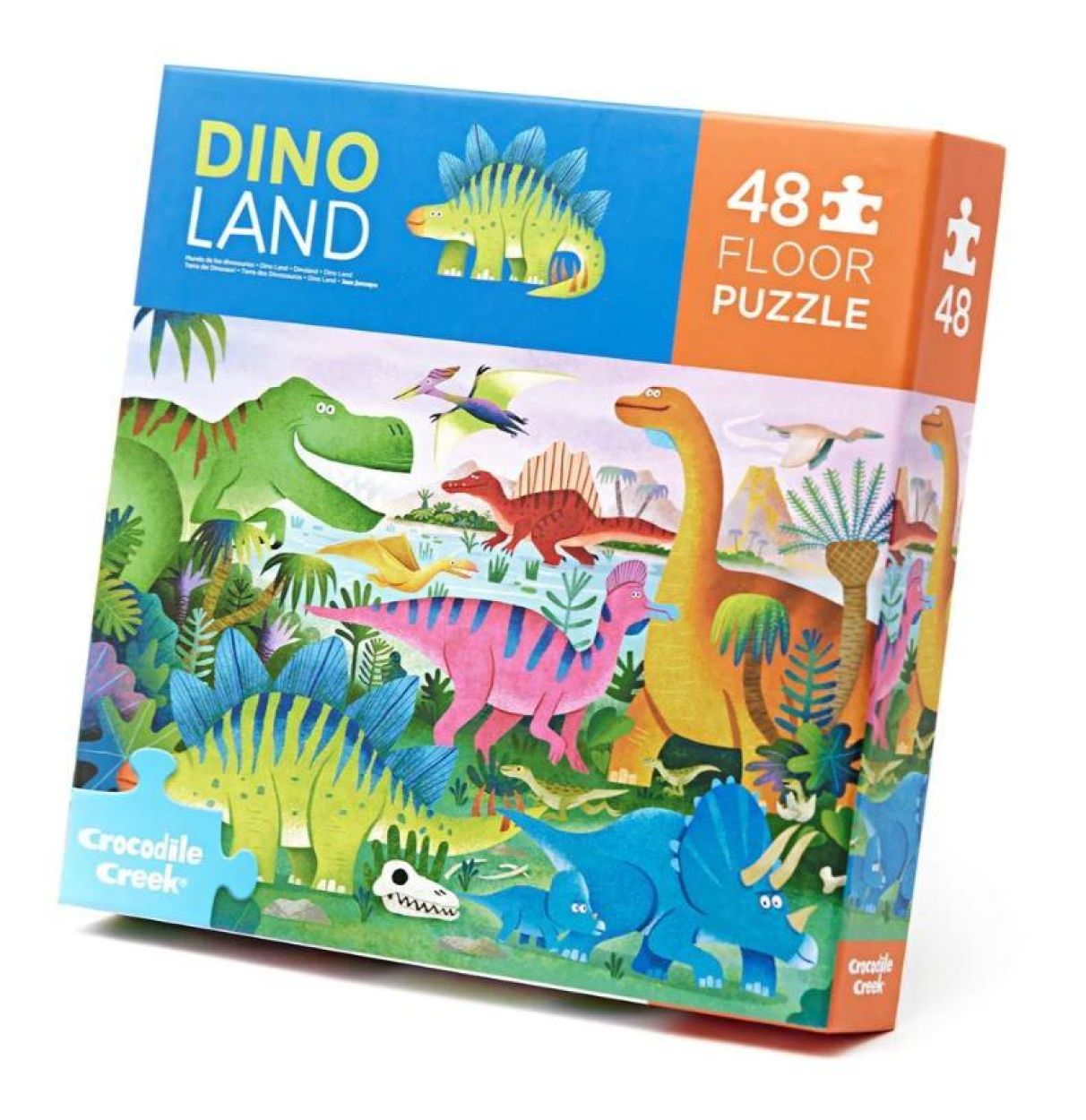 Crocodile Creek Vloerpuzzel  'Dino Land' (48) (cc49002) - SPADT - speelgoed met advies