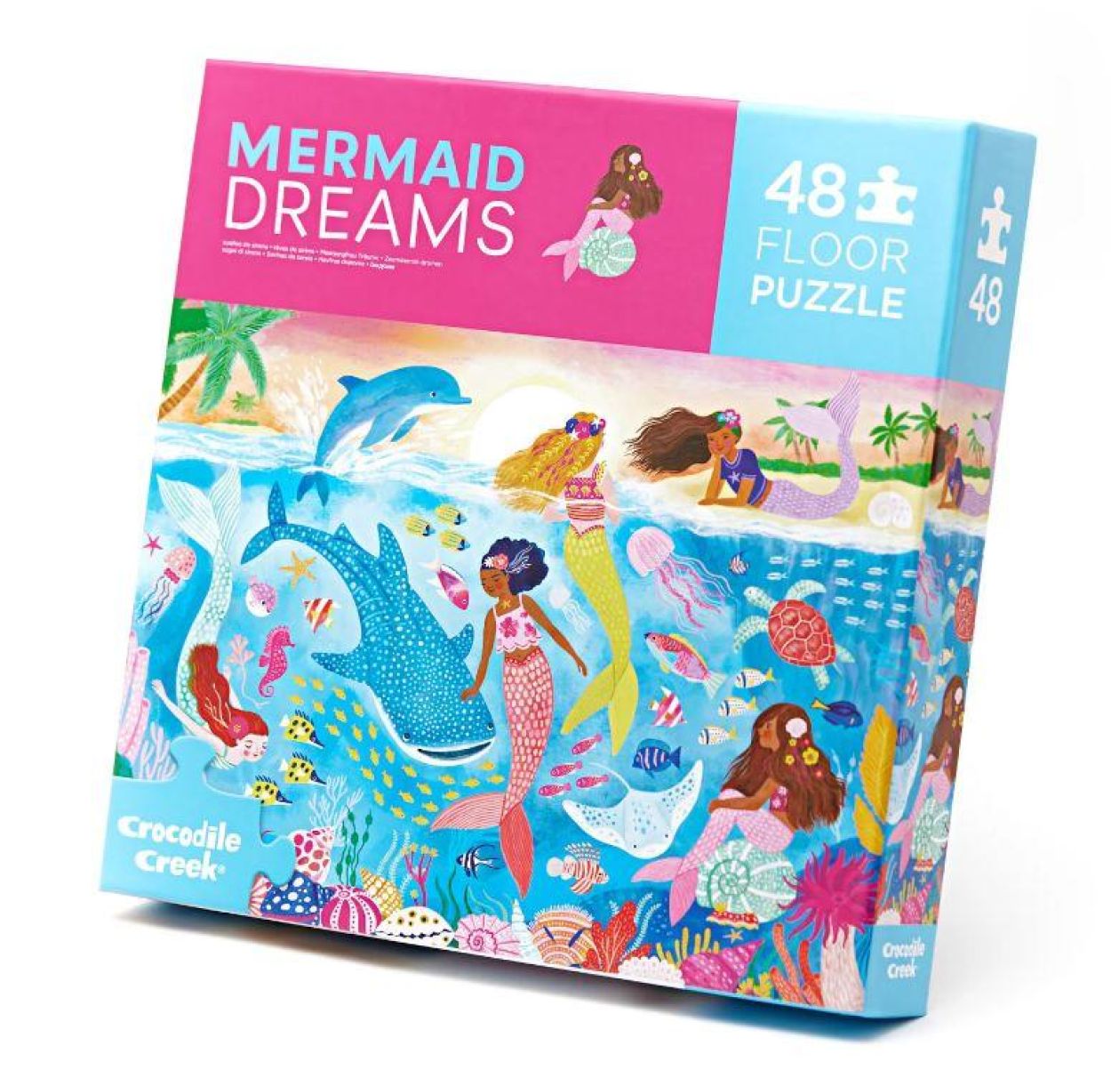 Crocodile Creek Vloerpuzzel  'Mermaid Dreams' (48) (cc49007) - SPADT - speelgoed met advies