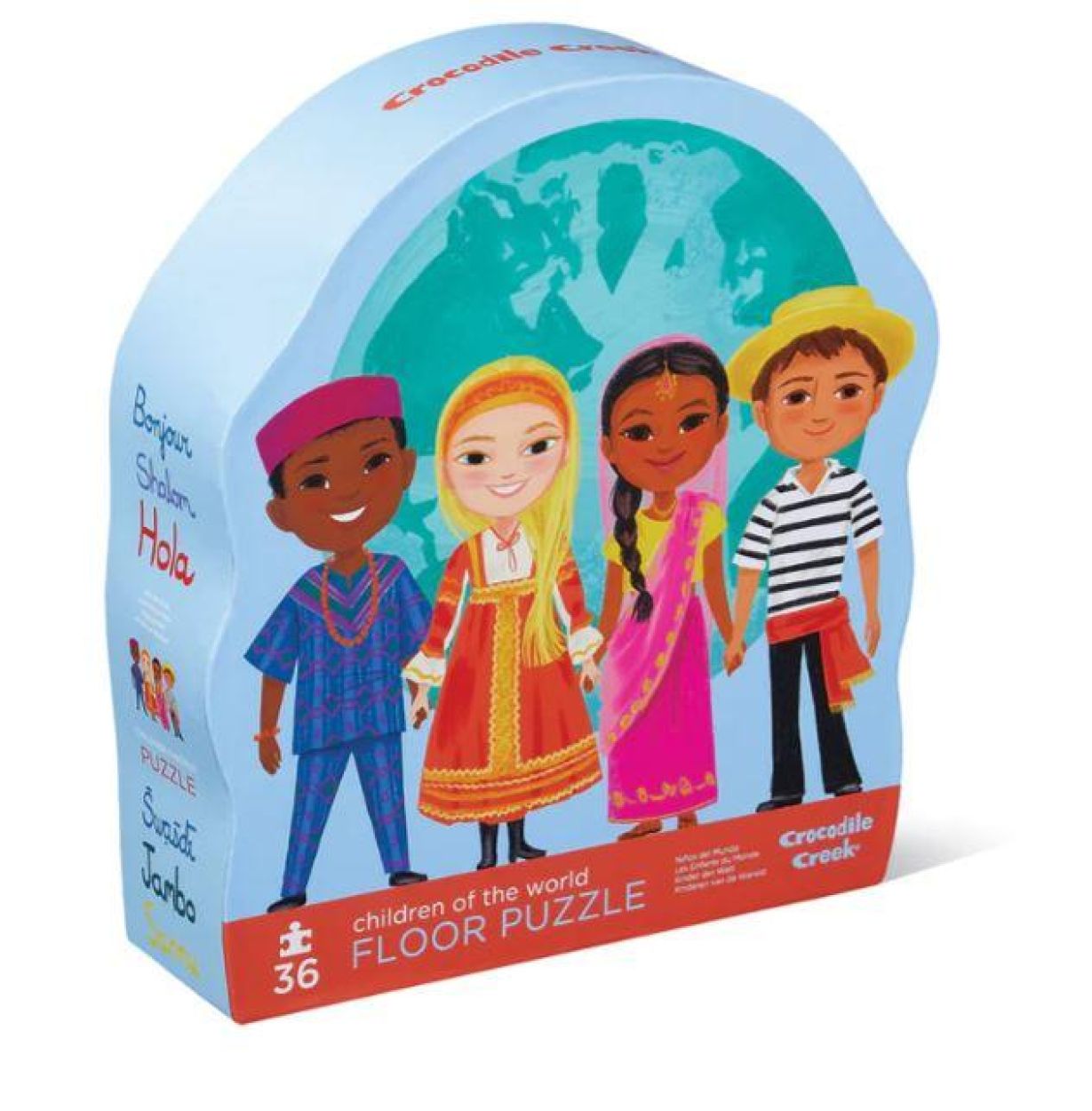 Crocodile Creek Vloerpuzzel 'Wereldkinderen' (36) (3586) - SPADT - speelgoed met advies