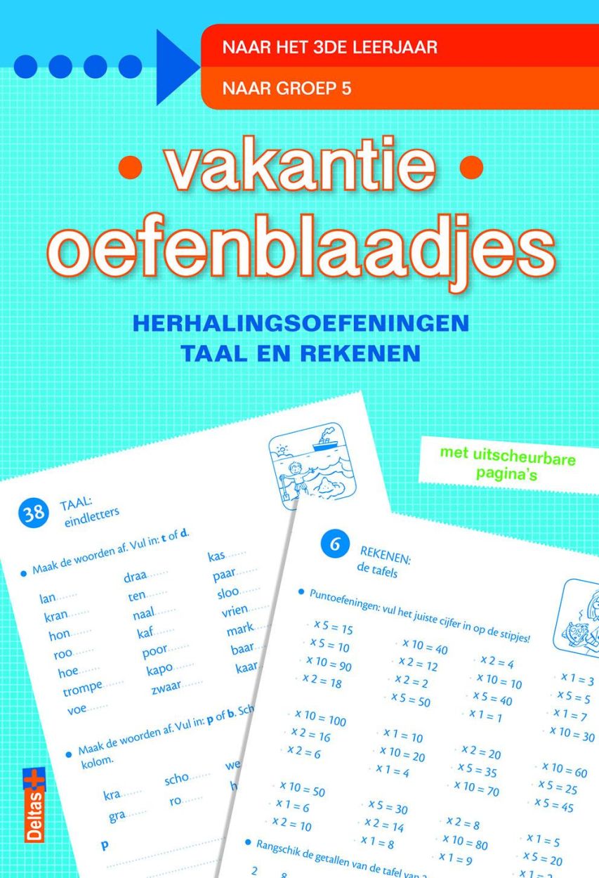 Deltas Uitgeverij Vakantie Oefenblaadjes 'Naar het 3e leerjaar' (0640312) - SPADT - speelgoed met advies