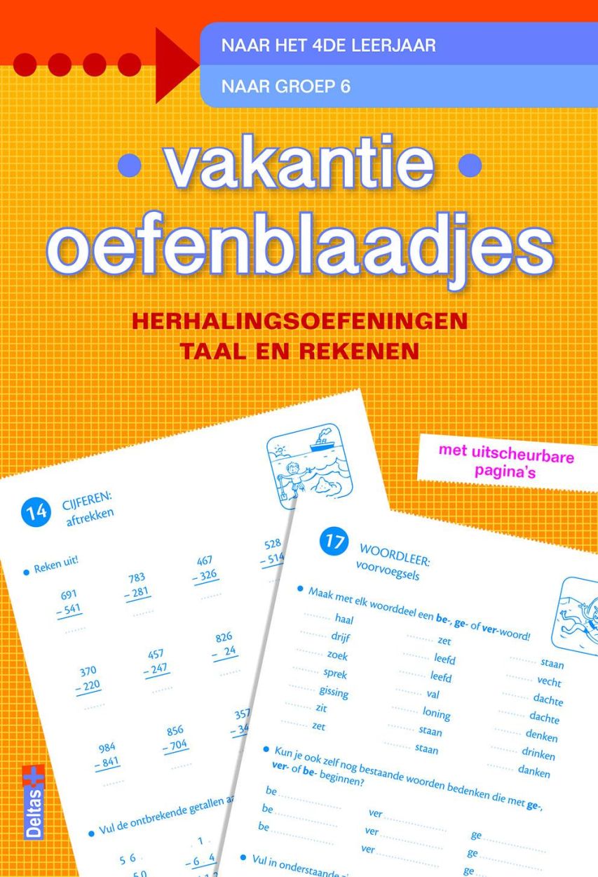 Deltas Uitgeverij Vakantie Oefenblaadjes 'Naar het 4e leerjaar' (0640313) - SPADT - speelgoed met advies