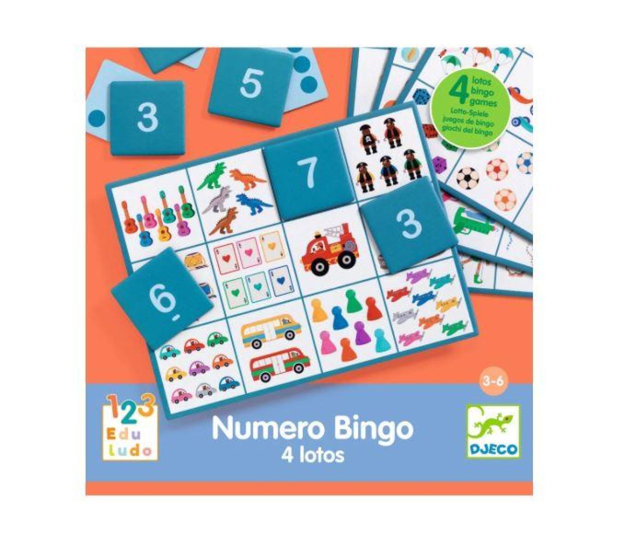 Djeco Eduludo Numero Bingo (dj08281) - SPADT - speelgoed met advies