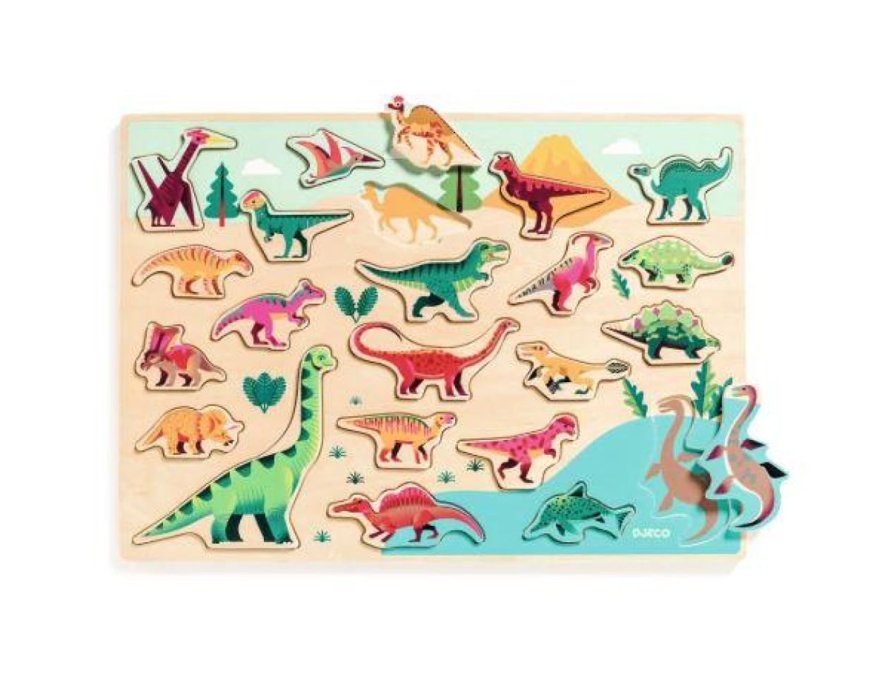 Djeco Inlegpuzzel Dinosaurussen (dj01832) - SPADT - speelgoed met advies