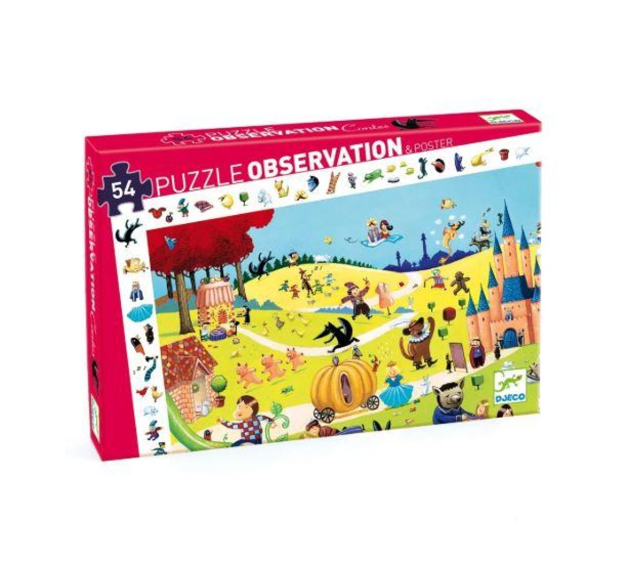 Djeco Observatiepuzzel 'Sprookjes' (54) (dj07561) - SPADT - speelgoed met advies