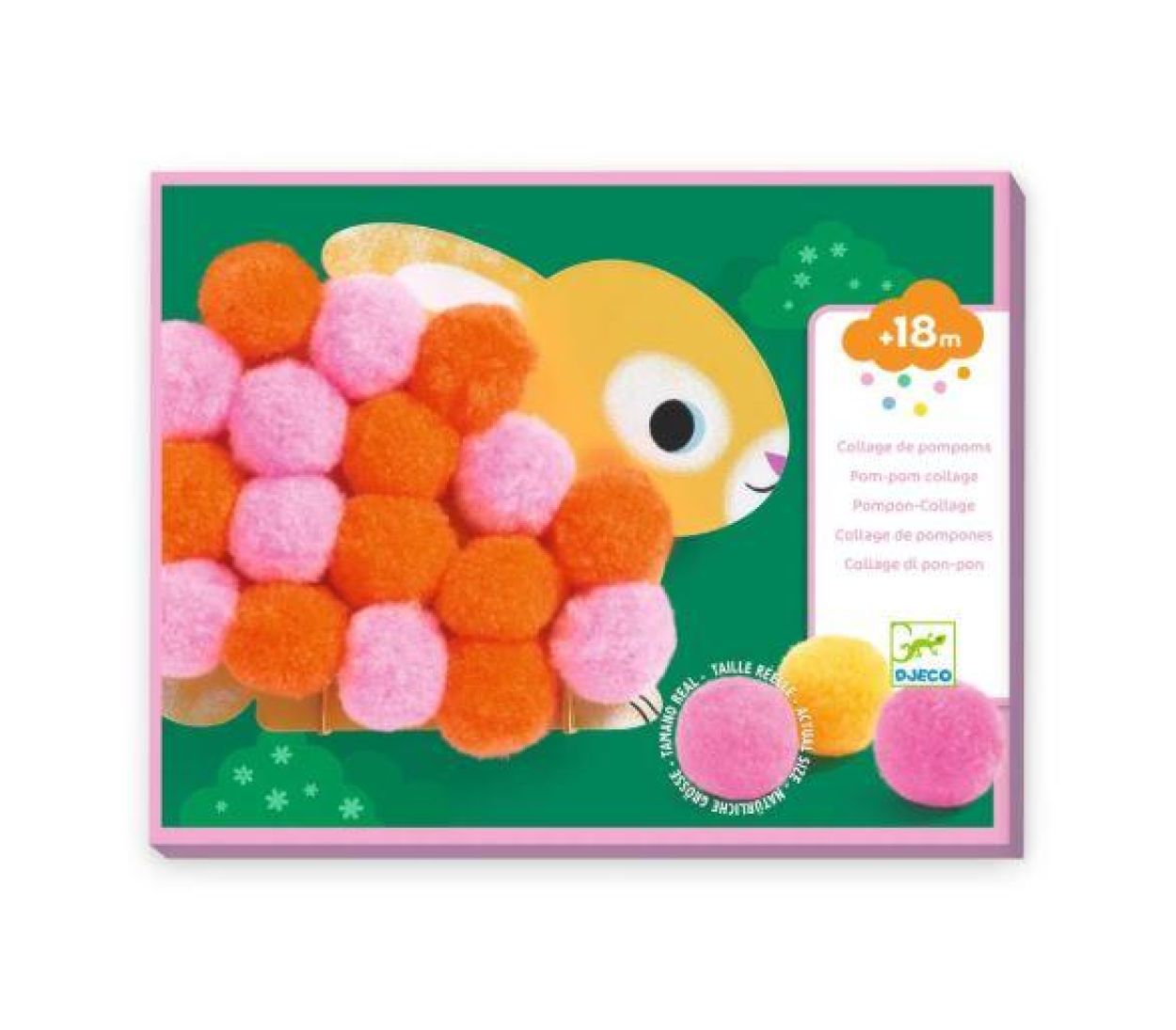 Djeco Pom pons Collage Dieren (dj00049) - SPADT - speelgoed met advies