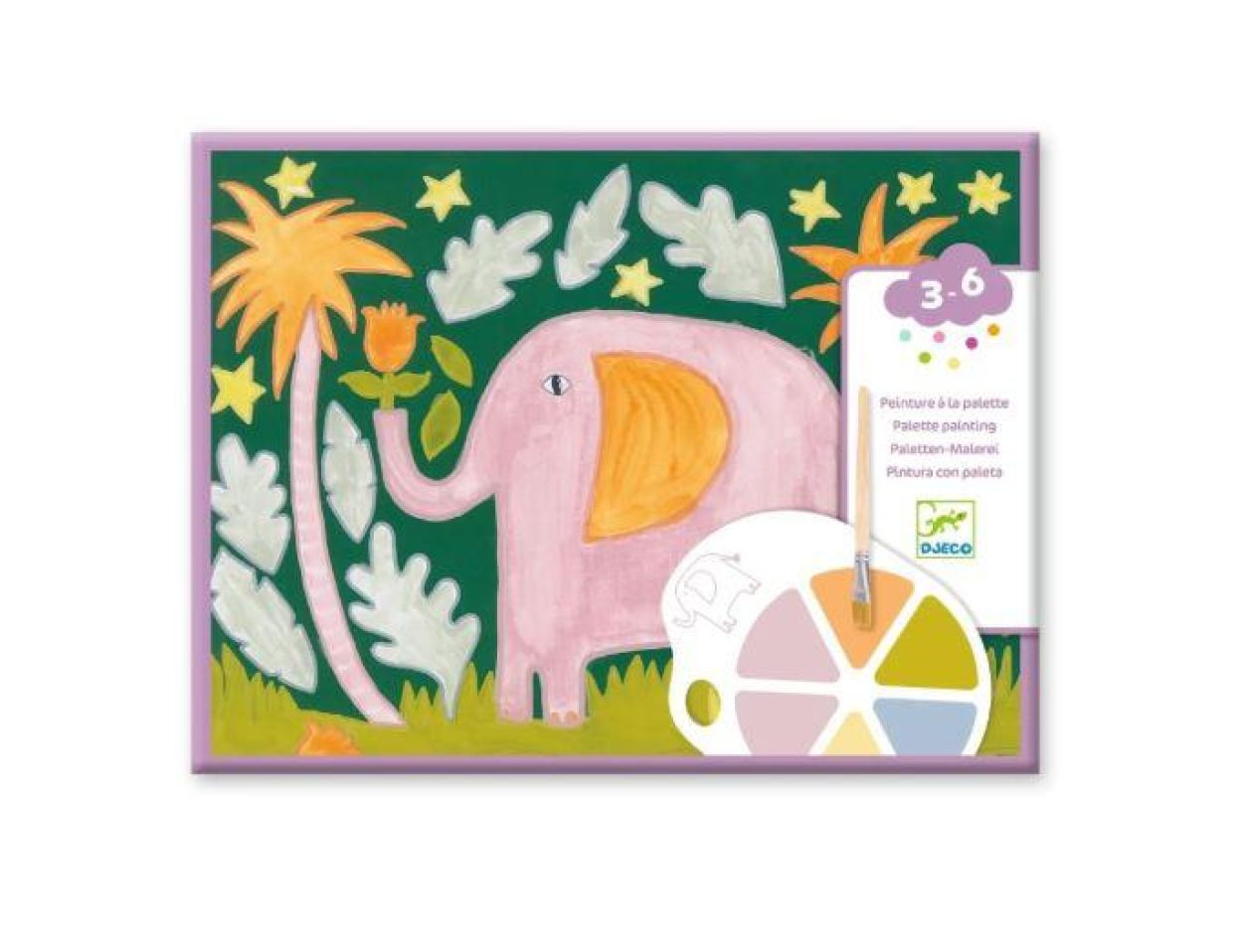 Djeco Schilderen met een palet 'Wilde Dieren' (dj09132) - SPADT - speelgoed met advies