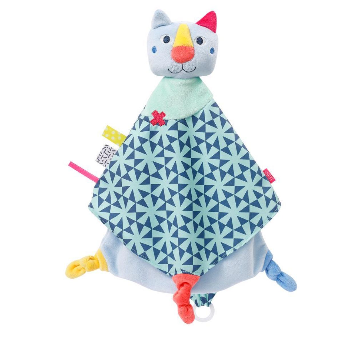 Fehn Knuffeldoekje Deluxe Kat Color Friends (55146) - SPADT - speelgoed met advies