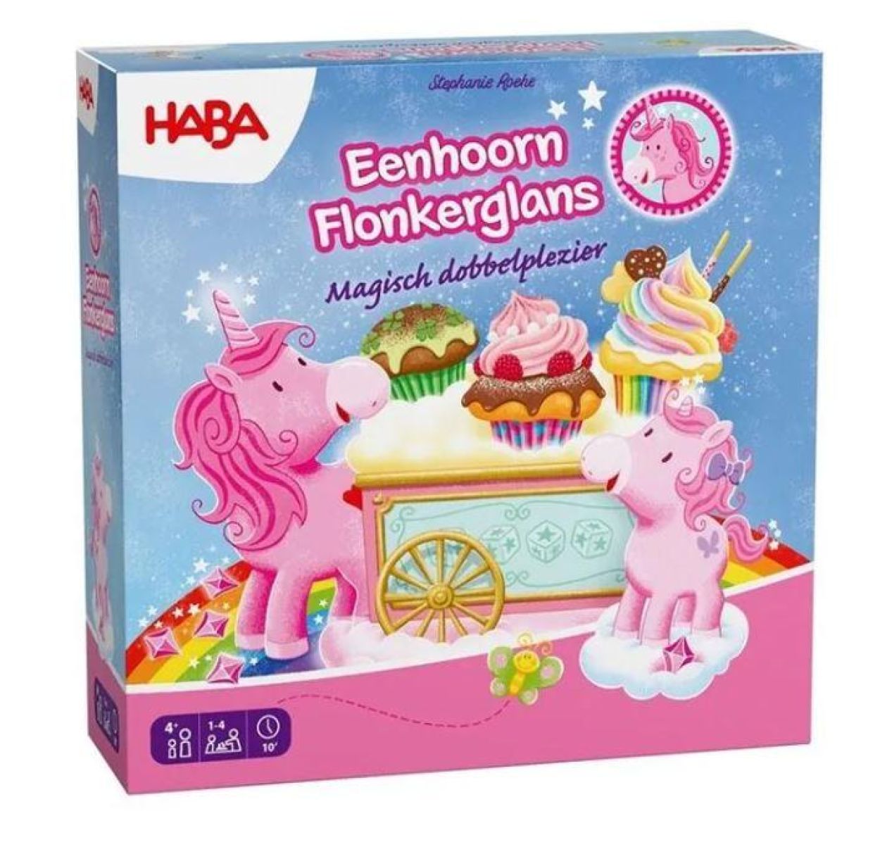 Haba Eenhoorn Flonkerglans – Magisch Dobbelplezier (2013170003) - SPADT - speelgoed met advies