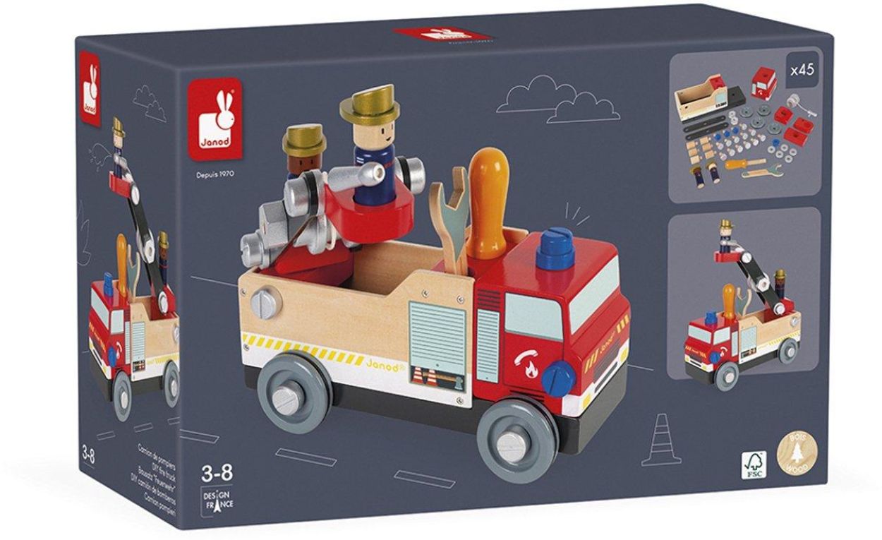 Janod Brico'Kids Brandweerwagen (J06469) - SPADT - speelgoed met advies