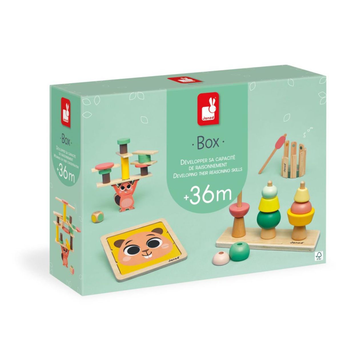 Janod Houten 36 Maanden Doos (J04066) - SPADT - speelgoed met advies