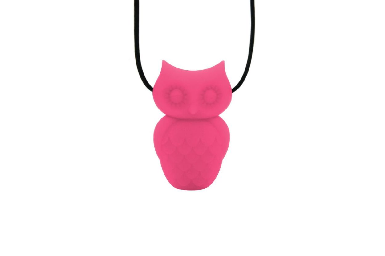 Jellystone Designs Kauwketting Owl Fushia Bubble Gum (JS-ODFB) - SPADT - speelgoed met advies