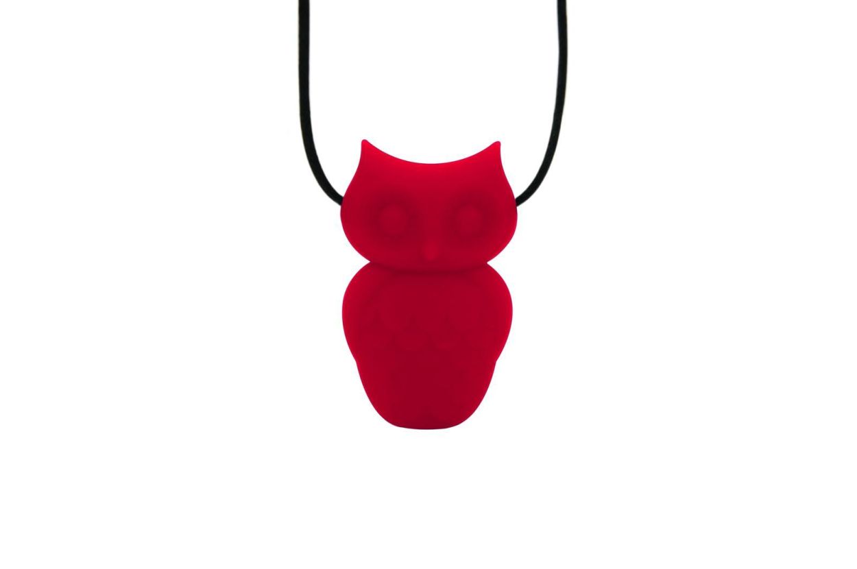 Jellystone Designs Kauwketting Owl Scarlet Red (JS-ODSR) - SPADT - speelgoed met advies