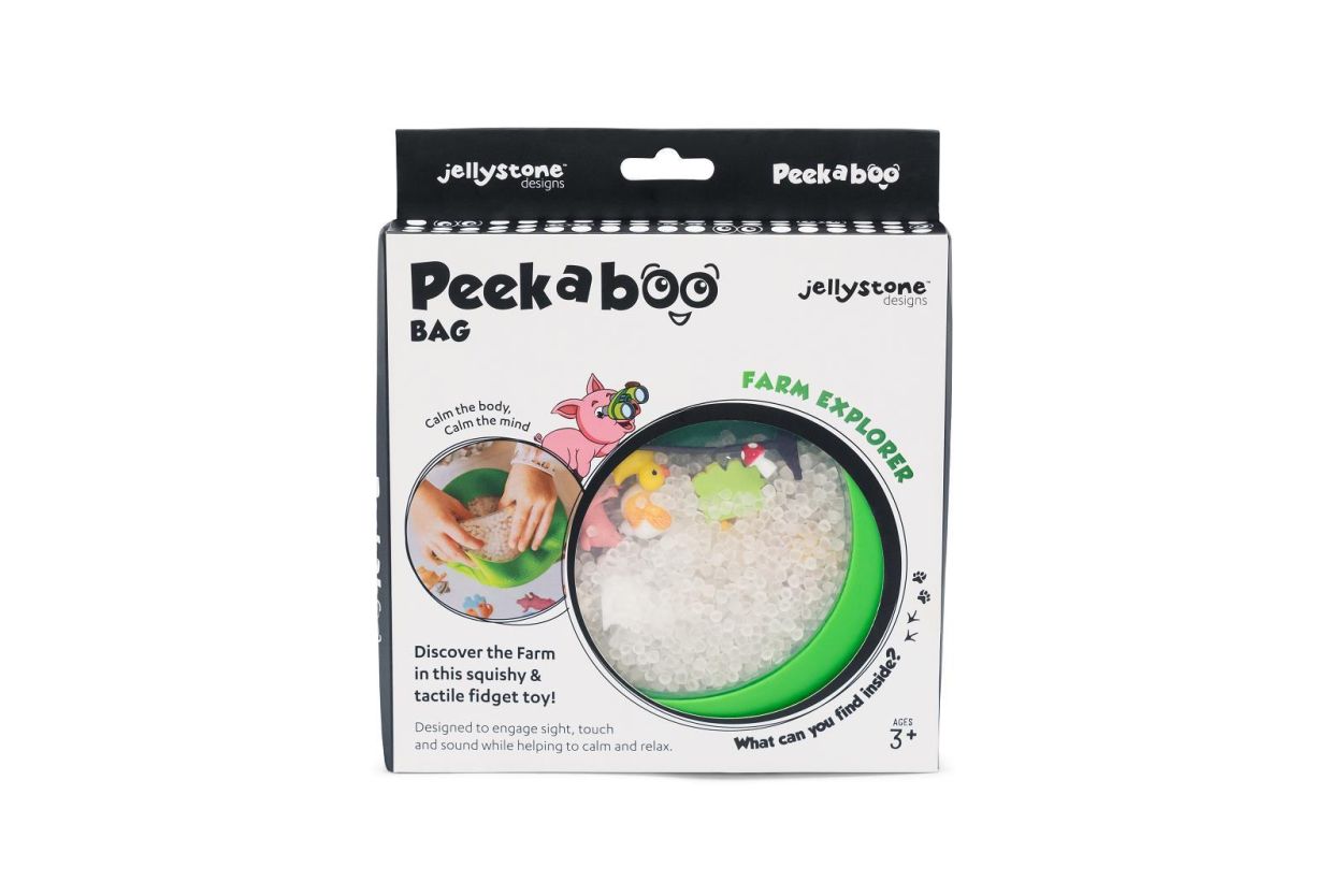Jellystone Designs Peekaboo Sensory Bag 'Boerderij' (JS-PBFA) - SPADT - speelgoed met advies