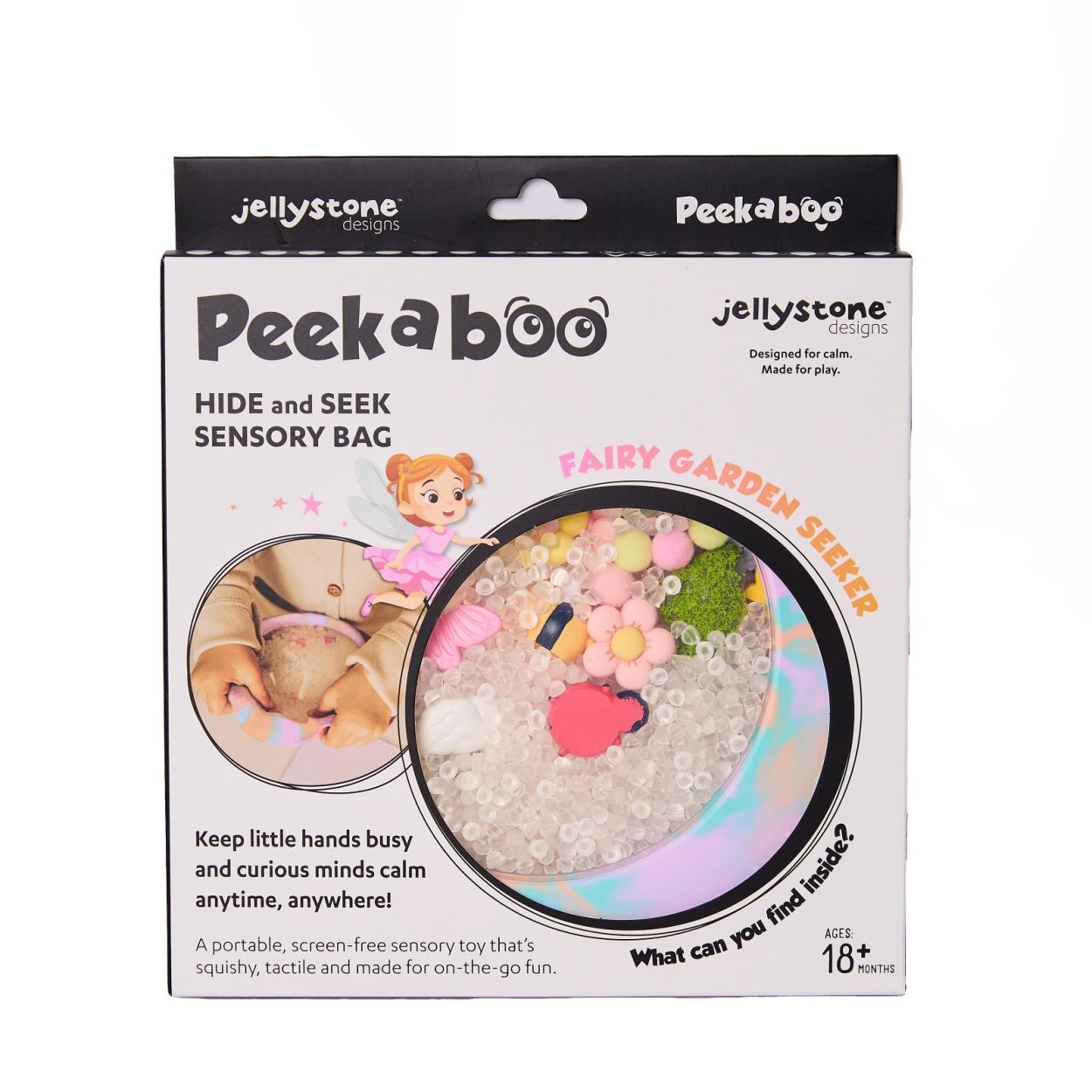 Jellystone Designs Peekaboo Sensory Bag 'Feeëntuin' (JS-PBFY) - SPADT - speelgoed met advies