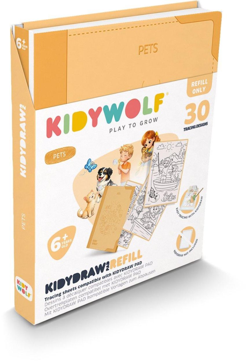 Kidywolf Kidydraw Pad Refill Pets (KIDYDRAW-REFILL6-PET) - SPADT - speelgoed met advies