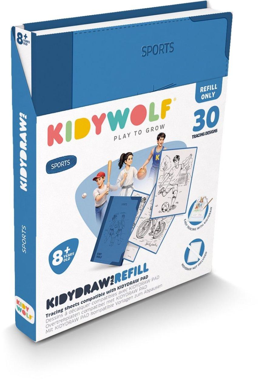 Kidywolf Kidydraw Pad Refill Sports (KIDYDRAW-REFILL8-SPO) - SPADT - speelgoed met advies