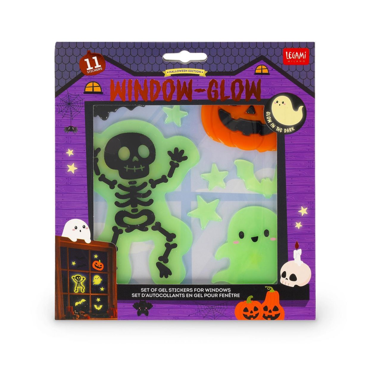 Legami Glow Raamstickers 'Skelet' (GGH0001) - SPADT - speelgoed met advies