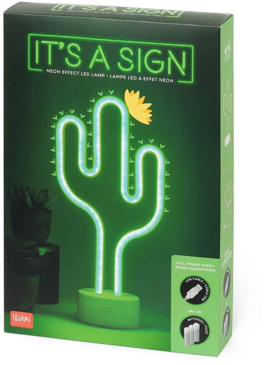 Legami It's a Sign Neon Led Lamp Cactus (LL0007) - SPADT - speelgoed met advies