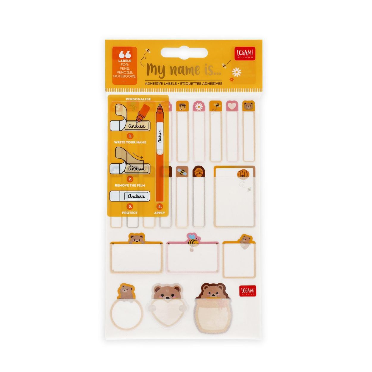 Legami Naamlabels Teddy Bear My Name is (STK0002) - SPADT - speelgoed met advies