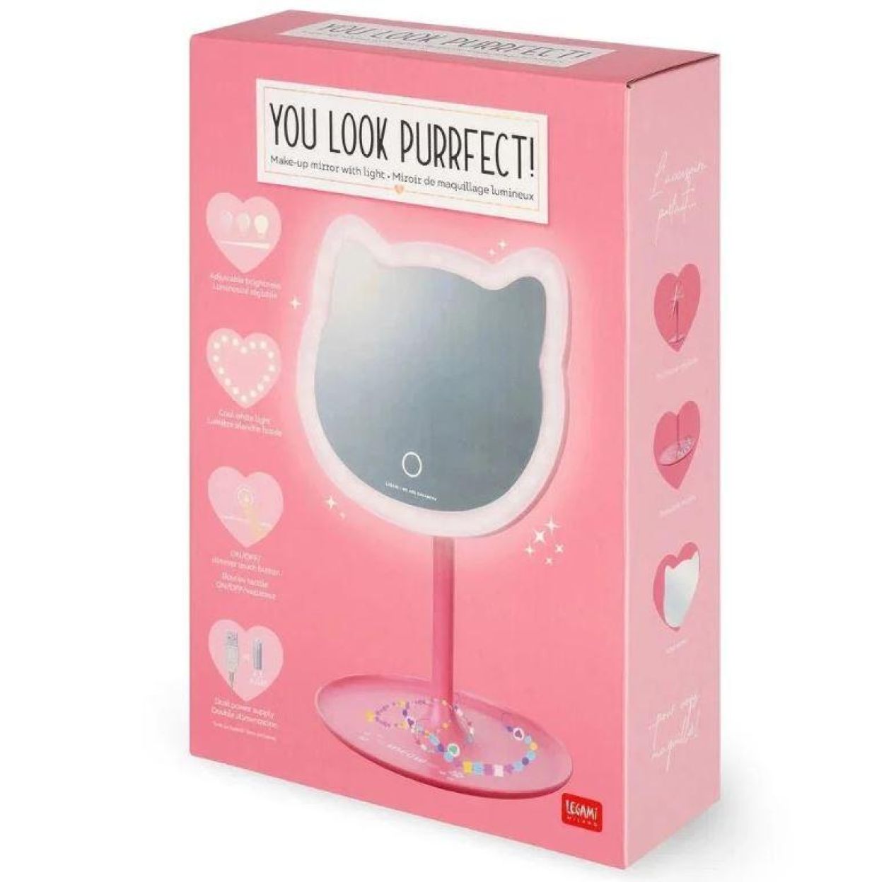 Legami Spiegel met Licht 'You look Purrfect' (DMR0001) - SPADT - speelgoed met advies
