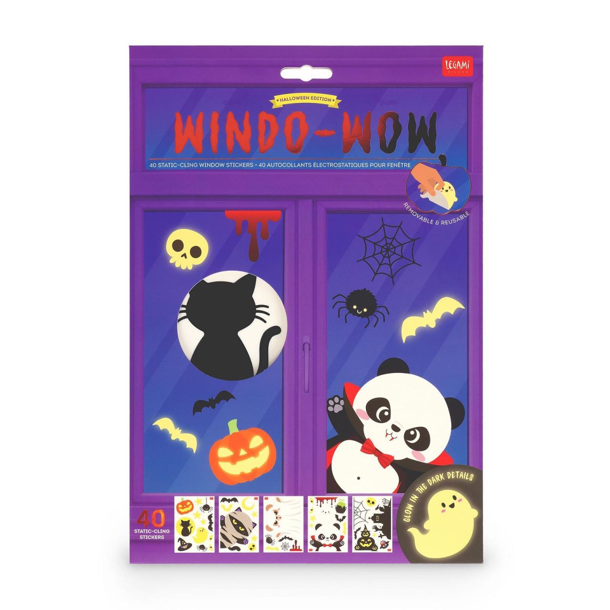 Legami Statische Raamstickers 'Pumpkin' (WDS0003) - SPADT - speelgoed met advies