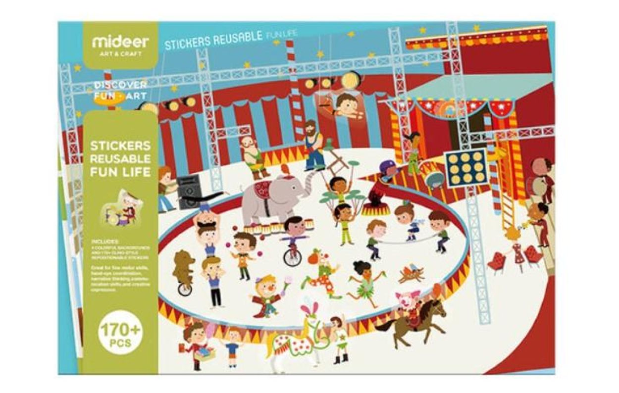 Mideer Herbruikbare Stickers Fun Life (MD1014) - SPADT - speelgoed met advies