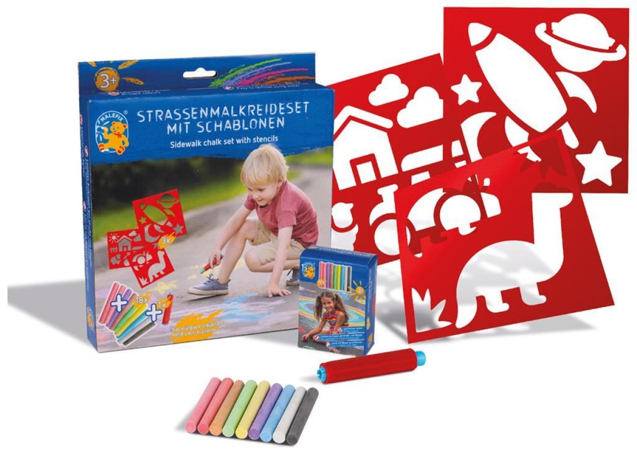 Mini Ü Sjablonen Stoepkrijt Avontuur (4825003) - SPADT - speelgoed met advies
