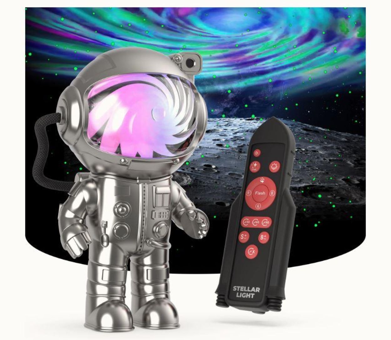 MOB, Mobility on Board Stellar Light Projector Gun Metal (STE-LHT-02) - SPADT - speelgoed met advies