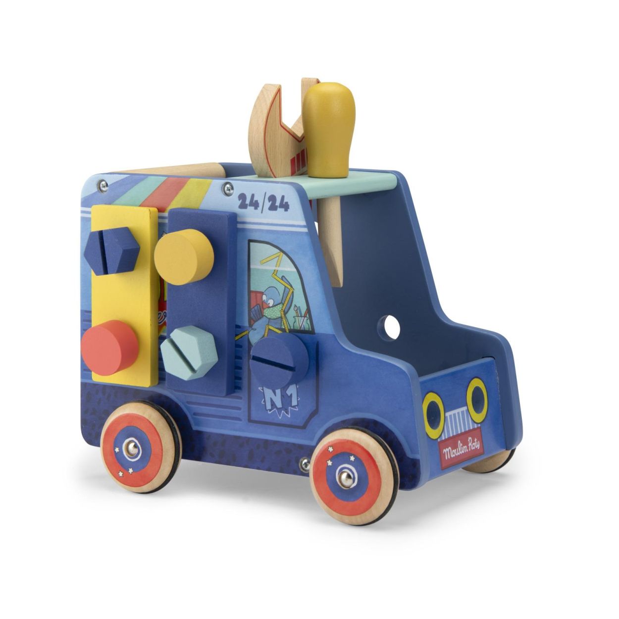 Moulin Roty Activiteiten Camionette Bricoleur Puce & Pilou (684373) - SPADT - speelgoed met advies