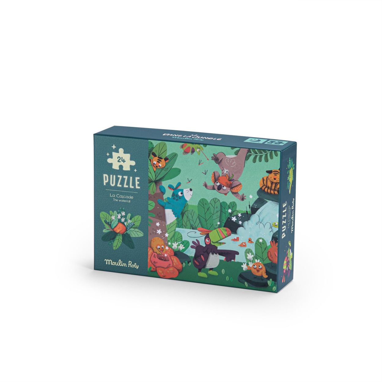 Moulin Roty Puzzel glow in the dark de Waterval (24 st) Dans la Jungle (668441) - SPADT - speelgoed met advies
