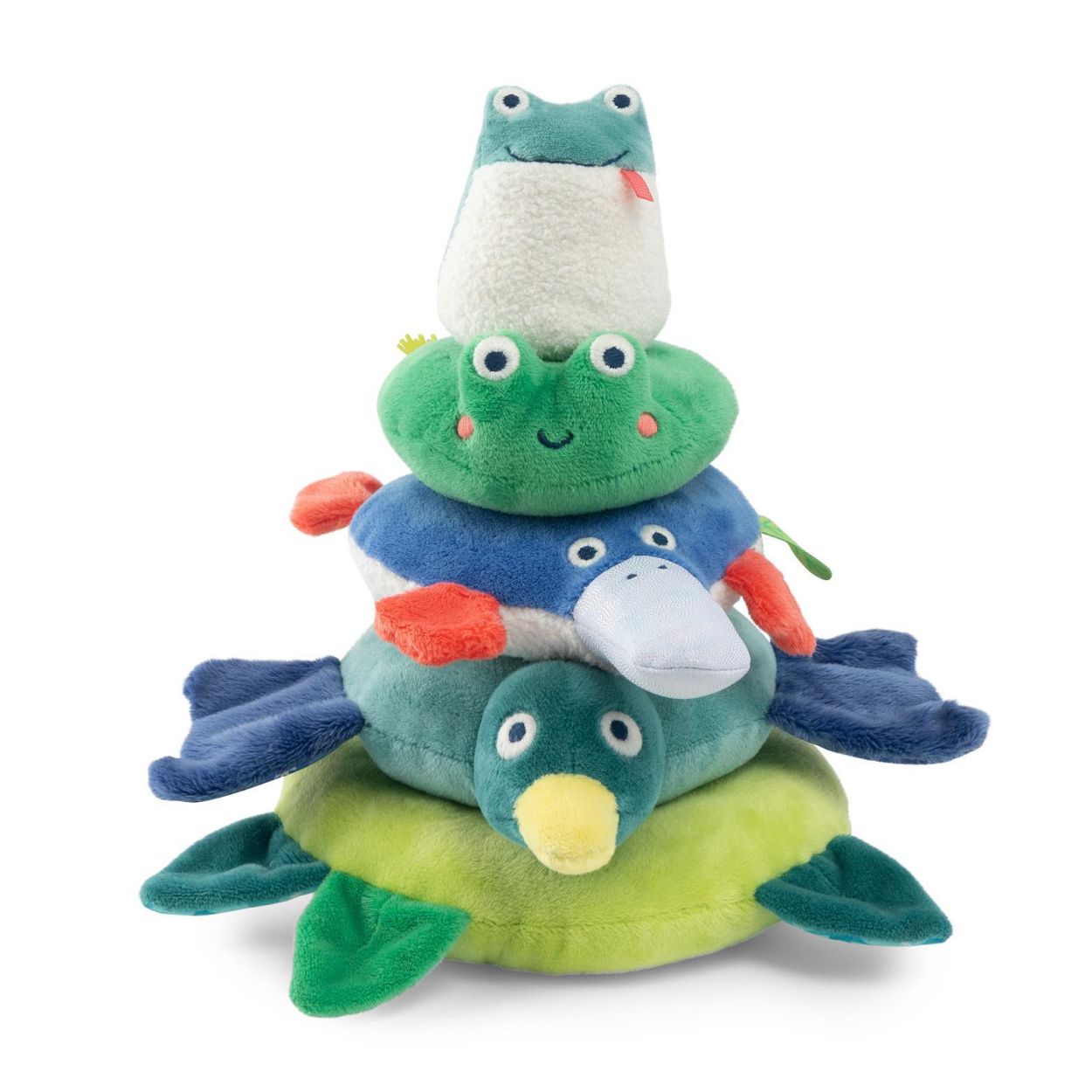 Moulin Roty Stapeldieren van stof La mare aux grenouilles (689095) - SPADT - speelgoed met advies