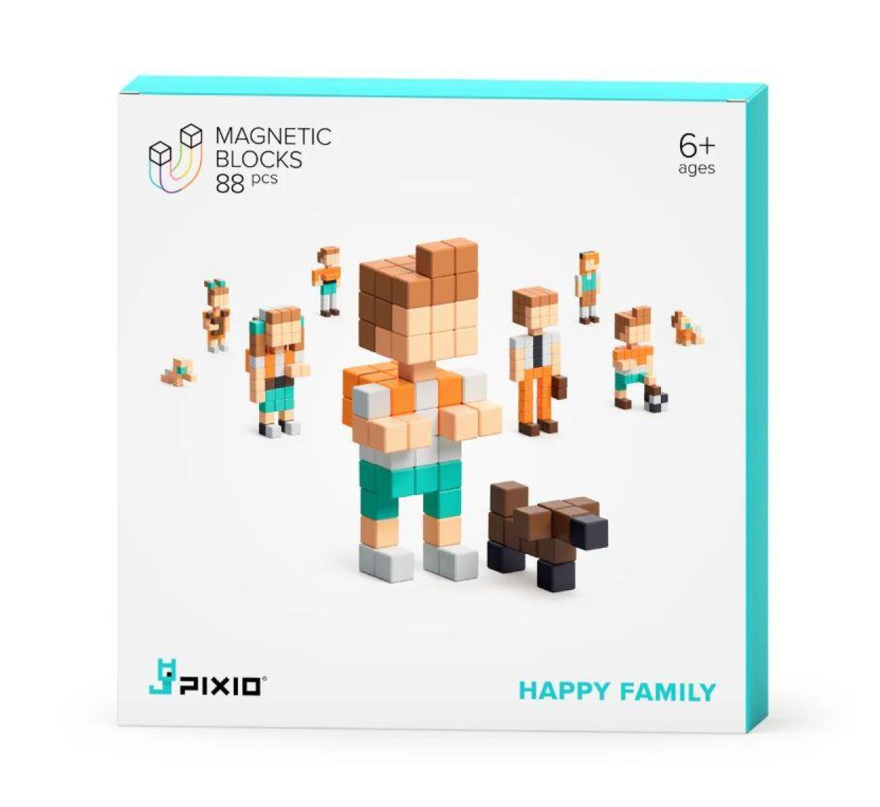Pixio Happy Family Magnetische Blokjes (PX-30103) - SPADT - speelgoed met advies