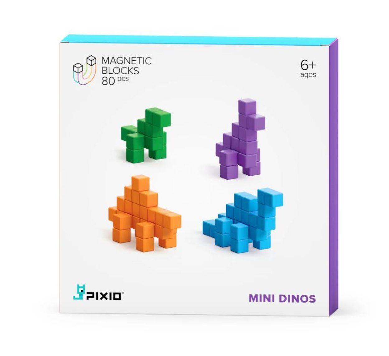 Pixio Mini Dino's Magnetische Blokjes (PX-40101) - SPADT - speelgoed met advies