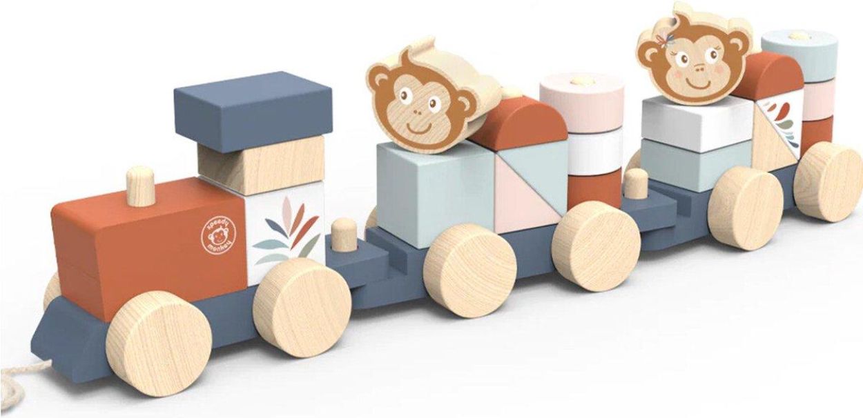 Speedy Monkey Stapeltrein Blokken (SP1004) - SPADT - speelgoed met advies