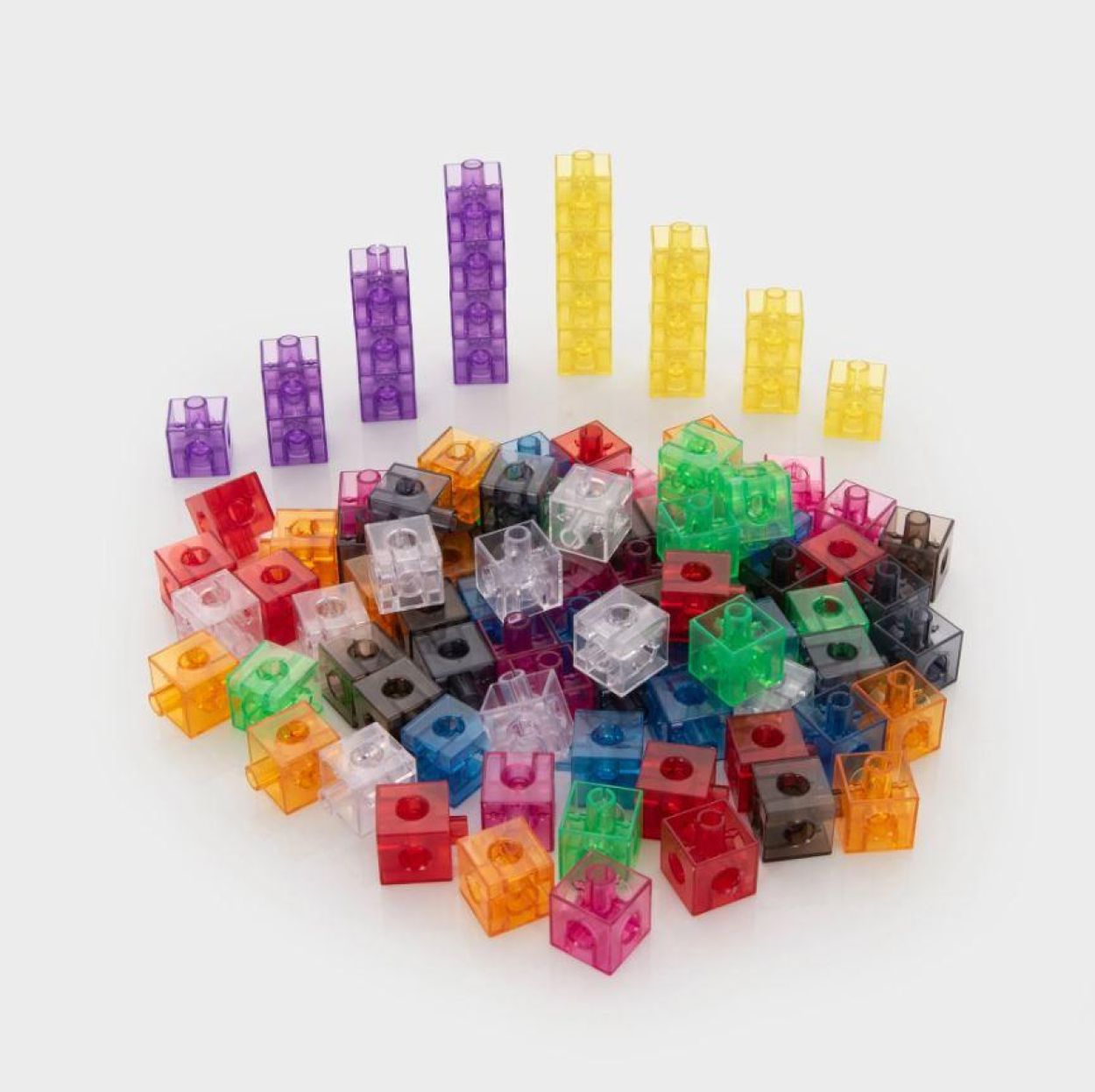 TickiT Transparante Linking Cubes (100) (73161) - SPADT - speelgoed met advies