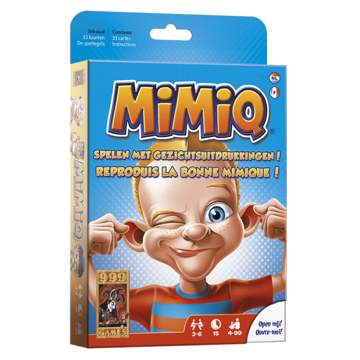 Mimiq, 999 kaartspel waar je kwartetten met gezichtsuitdrukkingen moet verzamelen