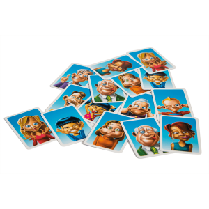 Kaarten met gezichtsuitdrukkingen van het 999 kaartspel Mimiq