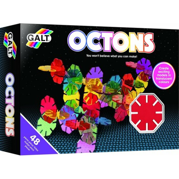 Set met 48 transparante octons (6 verschillende kleuren)