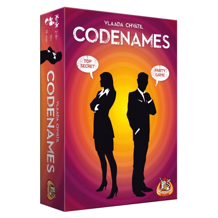 In het spel Codenames speel je in 2 groepen, 2 rivaliserende geheime diensten.